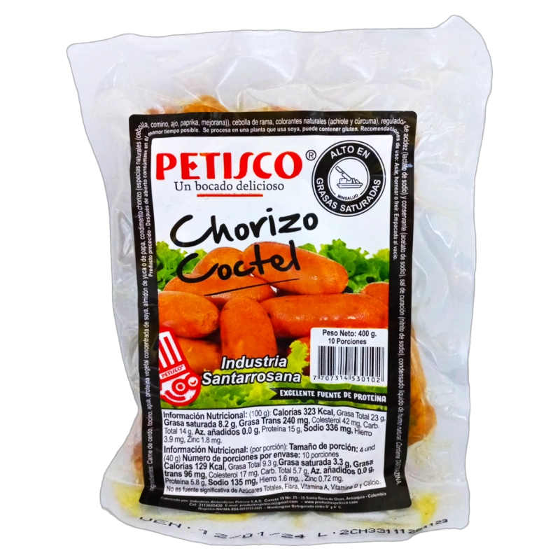 CHORIZO COCTEL PETISCO X 400 GR